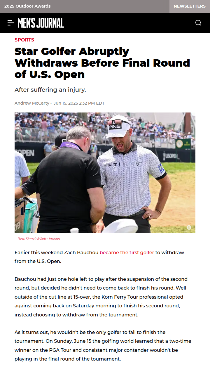 Corey Conners Bows Out—Injury Drama at U.S. Open