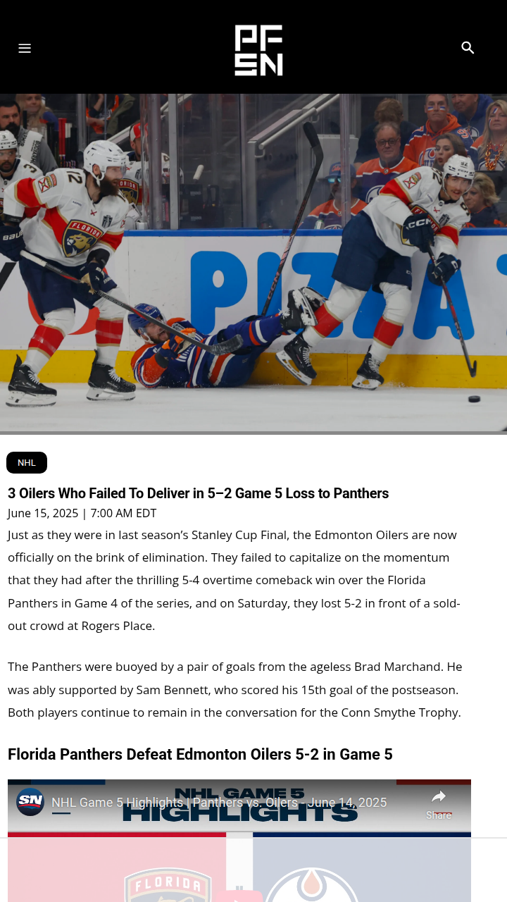 Oilers’ Big Gamble Backfires in Game 5