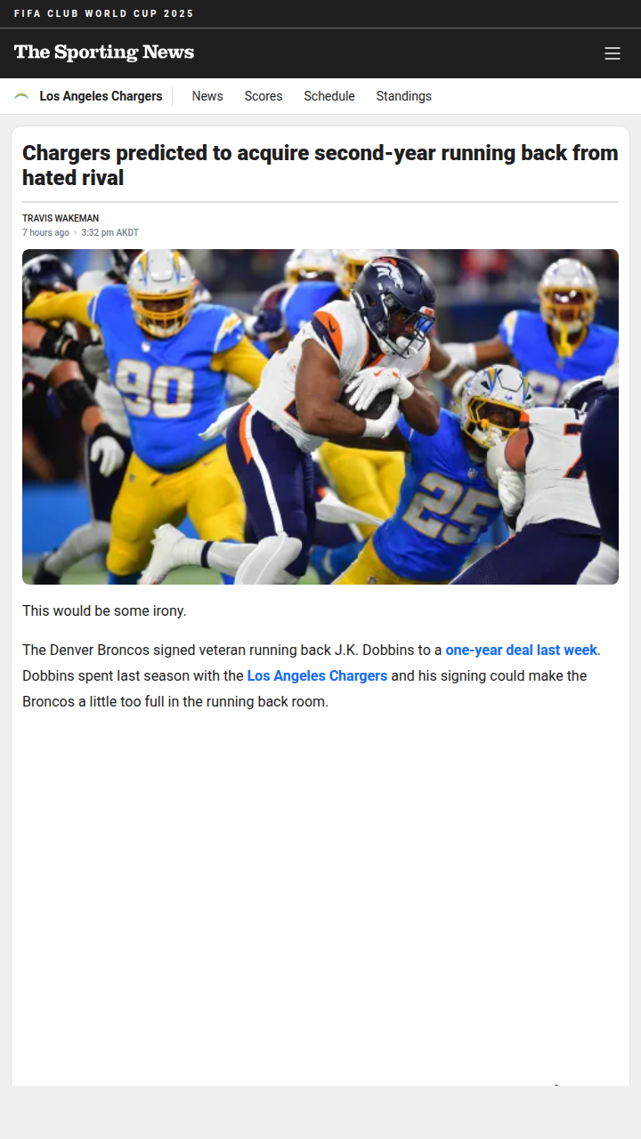 Could Bolts Poach a Rival’s Young RB?