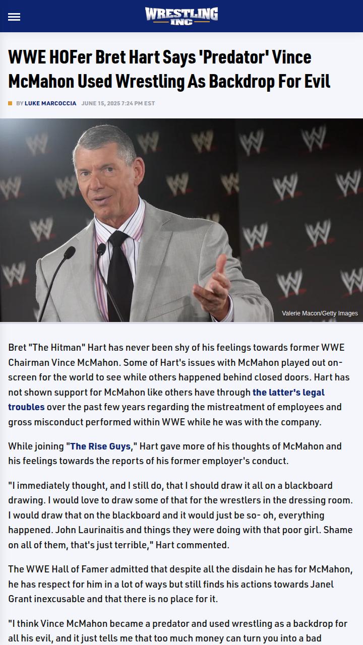 Hitman Calls Out Vince: Crossing the Line?