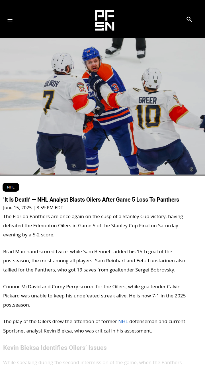 Oilers Playing It Too Safe vs. Panthers?