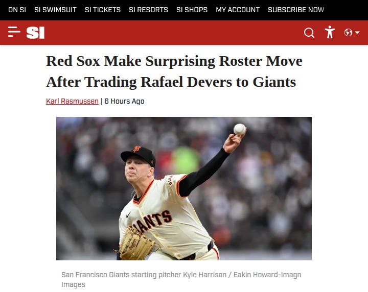 Red Sox Send Devers West—But Bench Harrison?