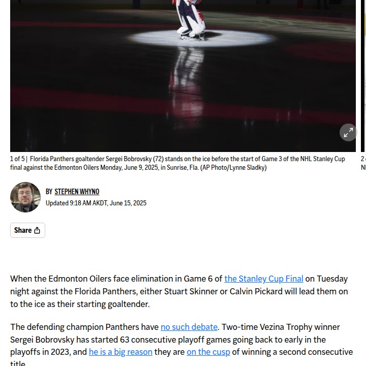 Bob vs. Oilers’ Goalie Carousel: Who Wins Game 6?