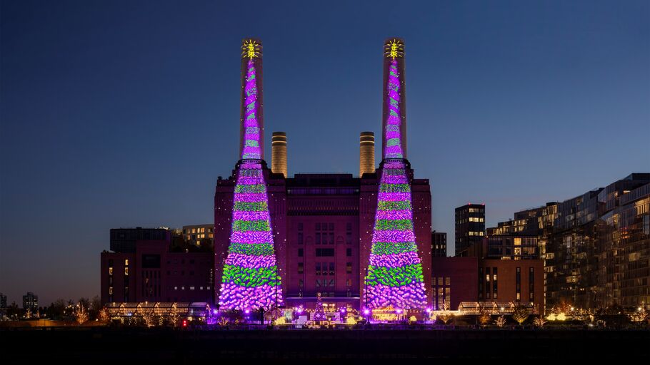 When Battersea’s Chimneys Sprout Digital Pines and Neon Rings Glow in Mayfair
