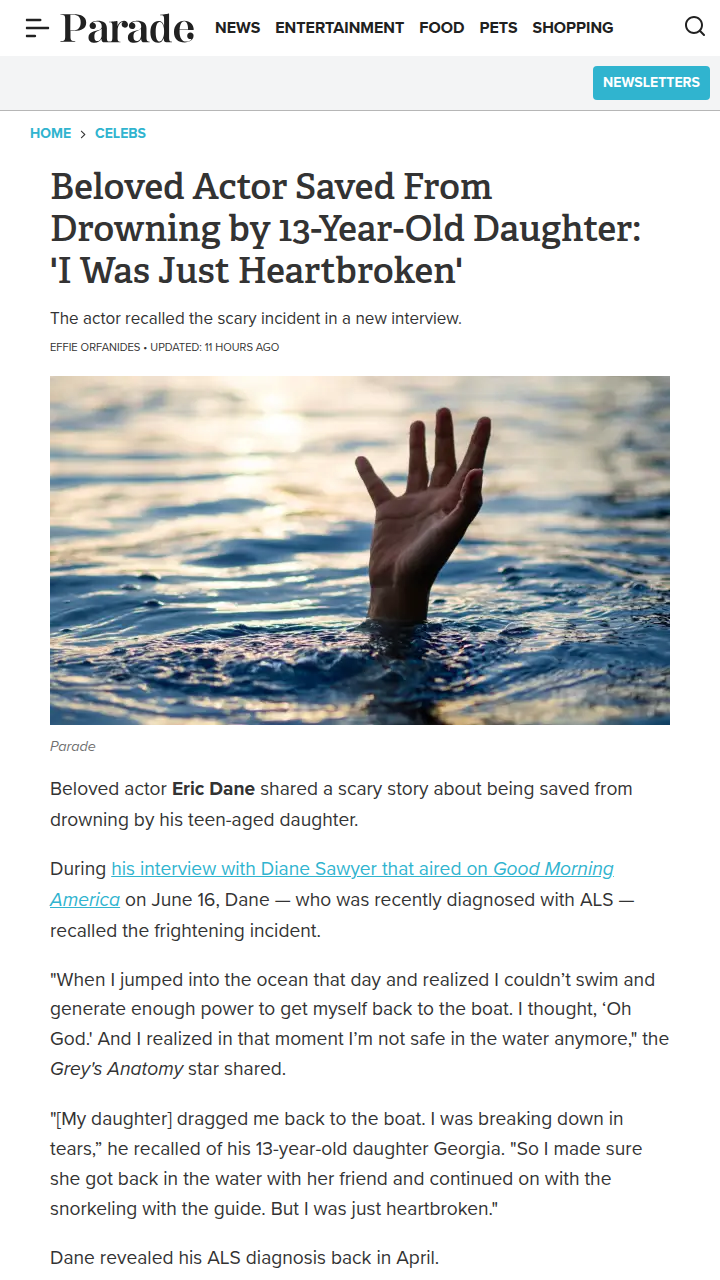 Eric Dane’s Daughter: Real-Life Hero 🏊‍♀️