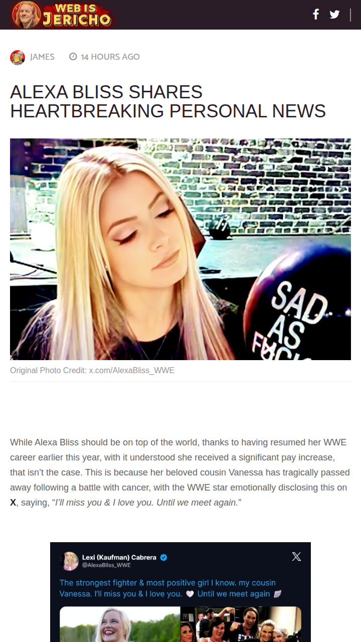 Bliss Faces Heartbreak Amid WWE Comeback