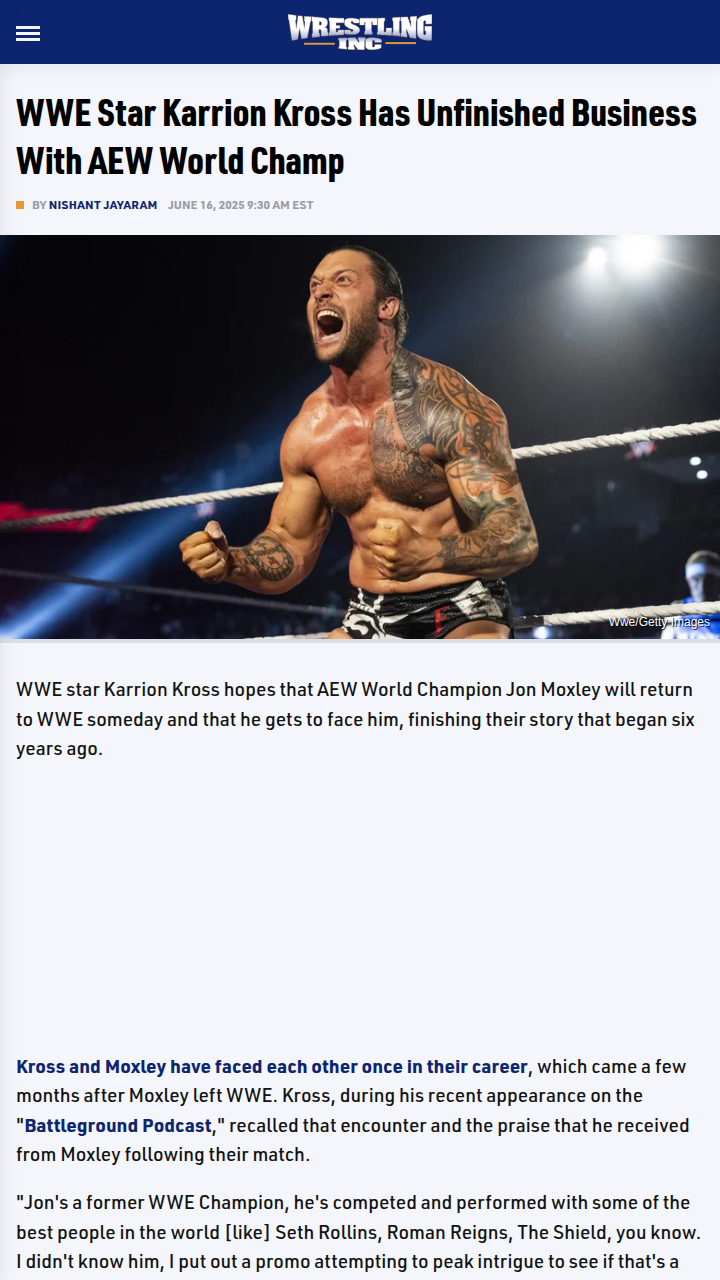 Kross vs. Mox: Unfinished Business?