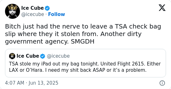 Did TSA Really Snatch Ice Cube’s iPad?