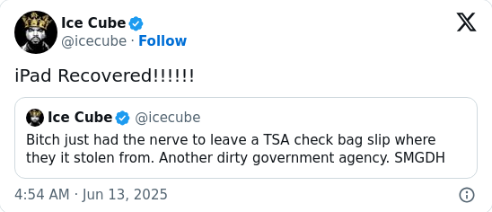 Did TSA Really Snatch Ice Cube’s iPad?