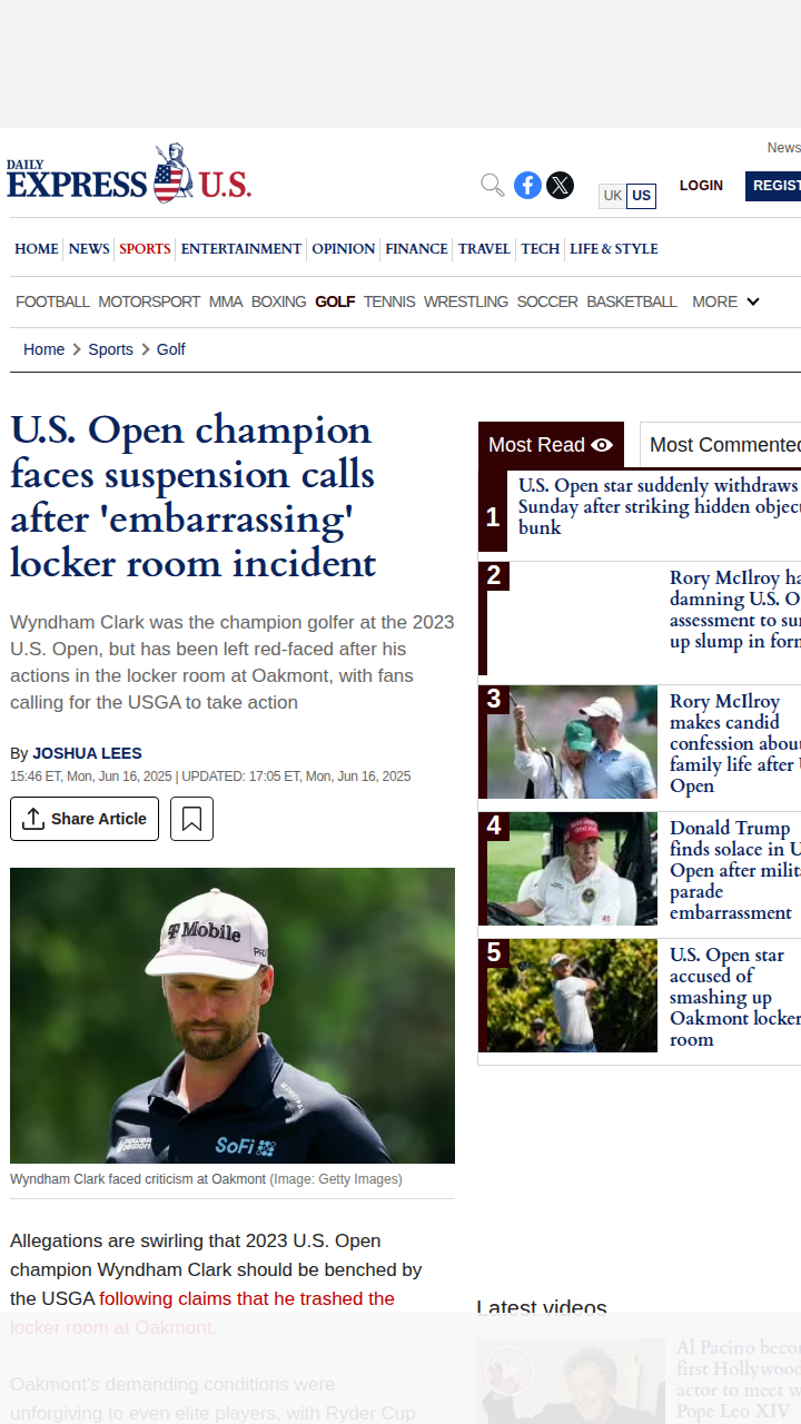 Wyndham Clark’s Meltdown: Suspension Looms?