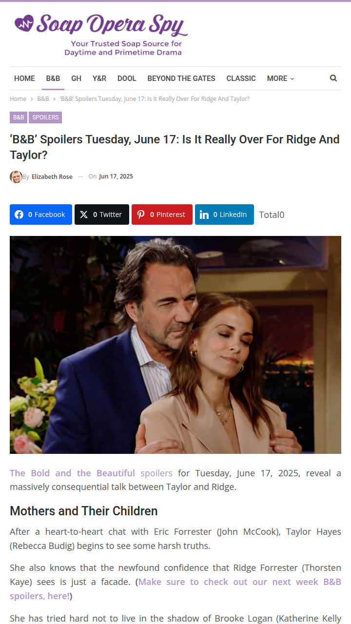 Ridge & Taylor: Done for Good? 😱