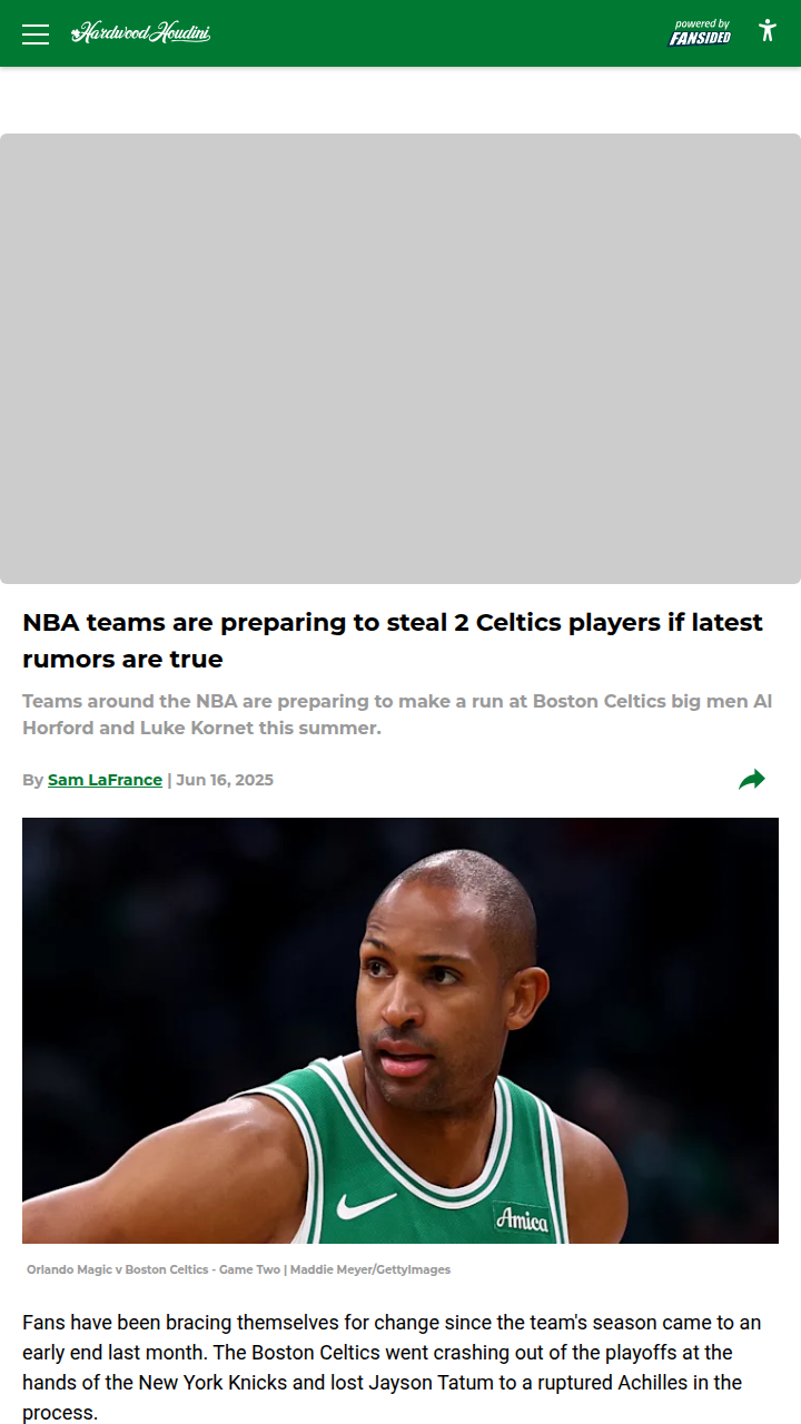 Big Al’s Future: Will Horford Bolt Boston?