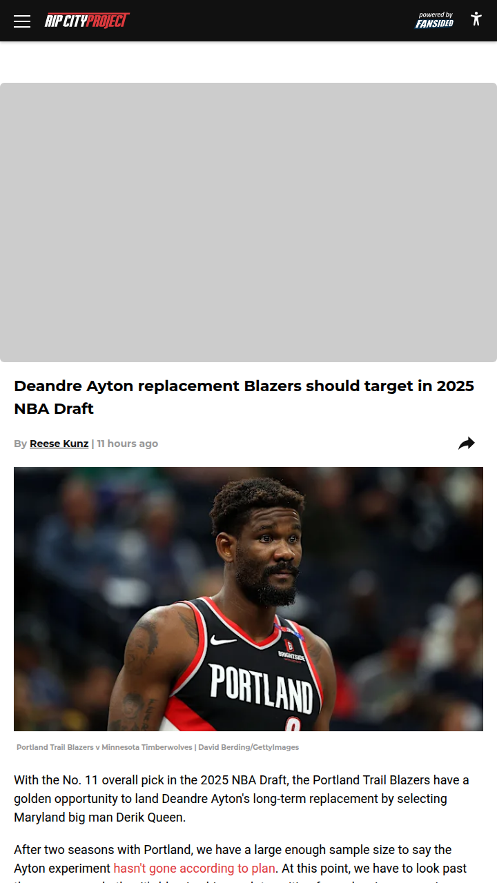 Is Derik Queen the Ayton Upgrade Rip City Needs?