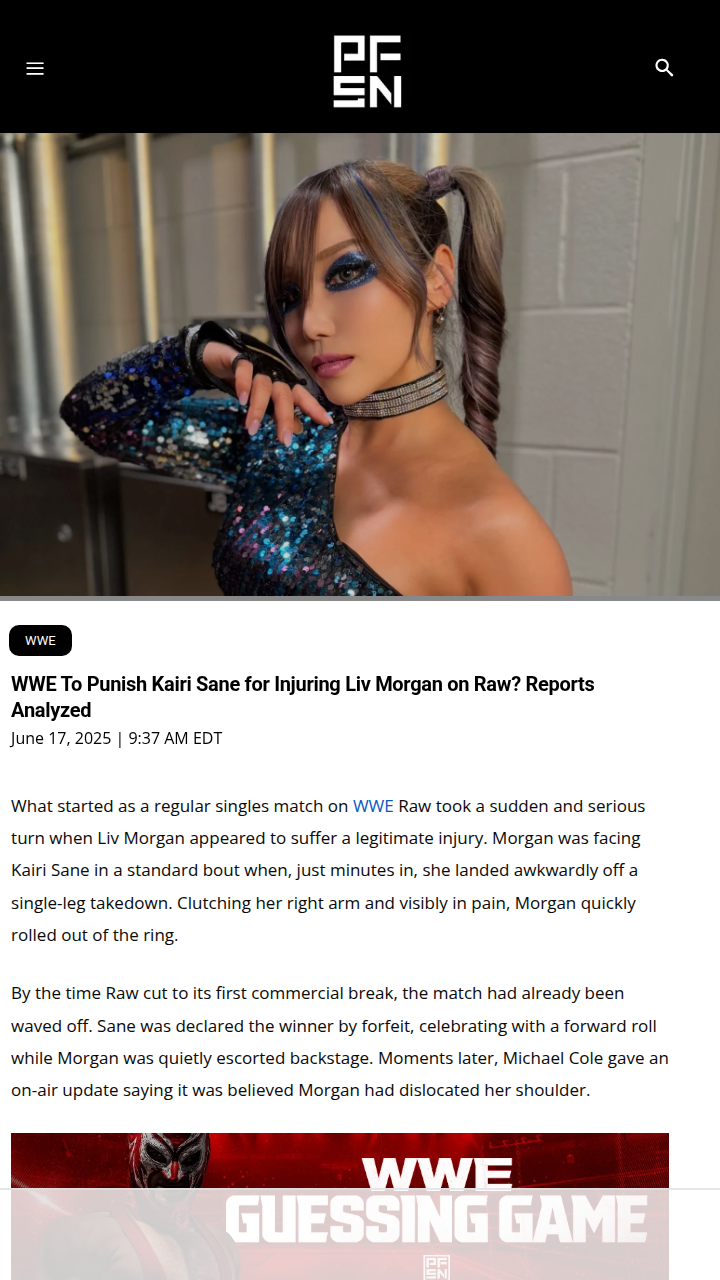 No Heat on Kairi Sane After Liv’s Injury?