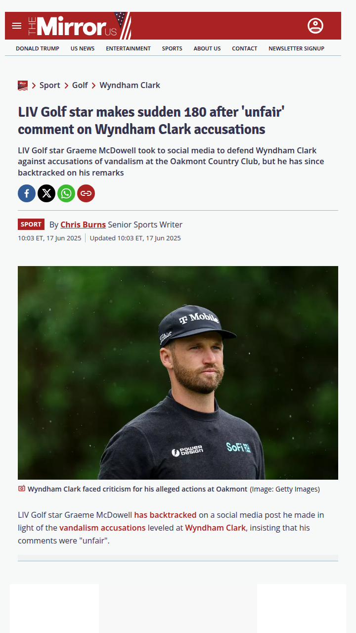G-Mac Walks Back Oakmont Locker Room Drama