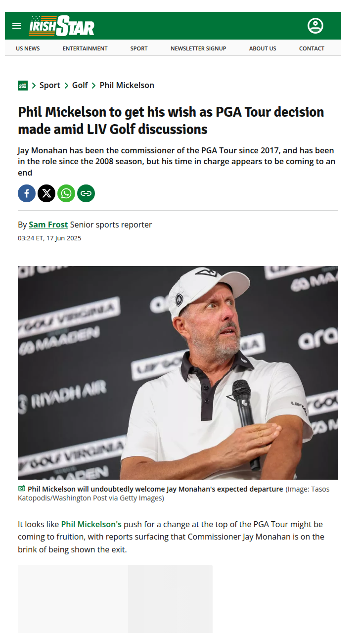 Lefty Gets His Way: PGA Tour Shake-Up