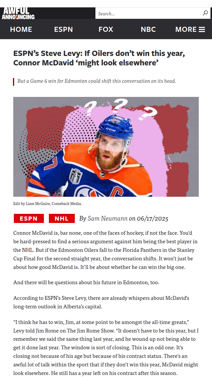 Is McDavid’s Oilers Era Nearing Its End?