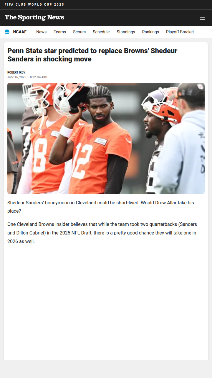 Could Allar Replace Prime Jr. in Cleveland?