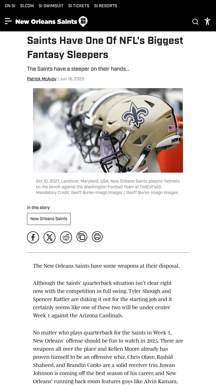 Is Shaheed the Saints’ Secret Fantasy Gem?