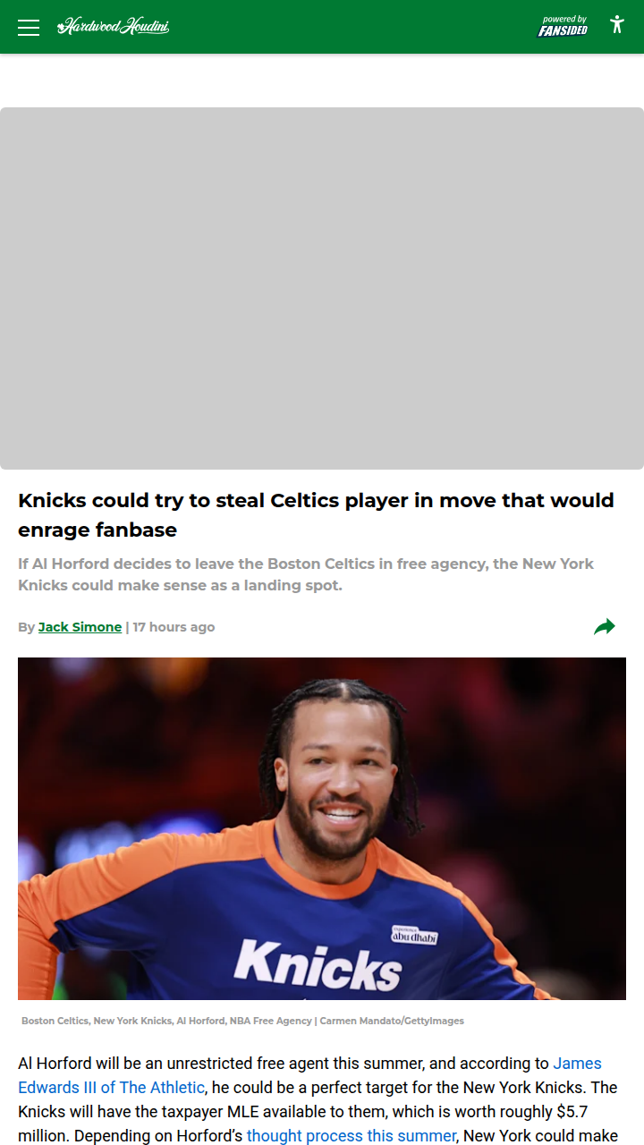 Could Big Al Really Jump to the Knicks?