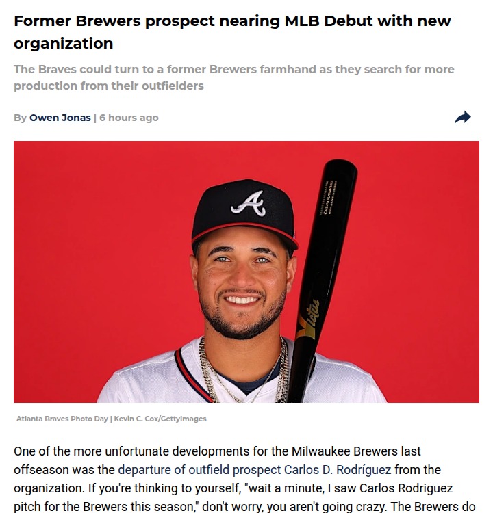 Carlos D. Rodríguez: Braves’ Secret Weapon?
