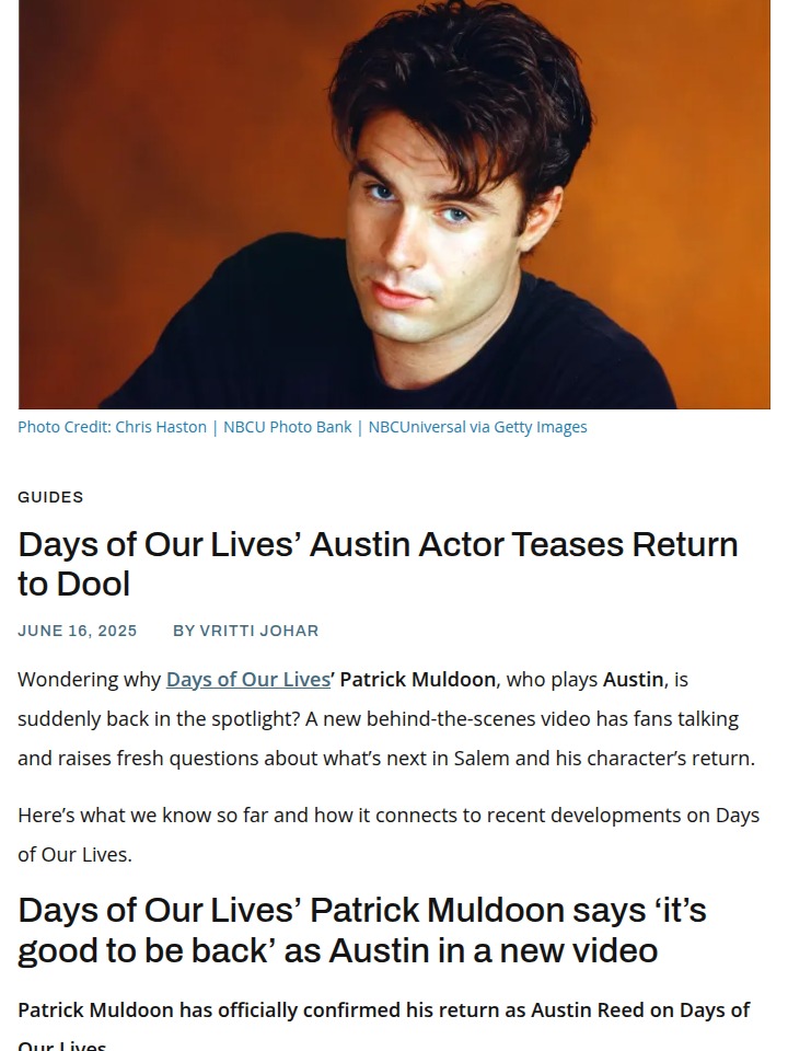 Austin’s Back in Salem?! 👀