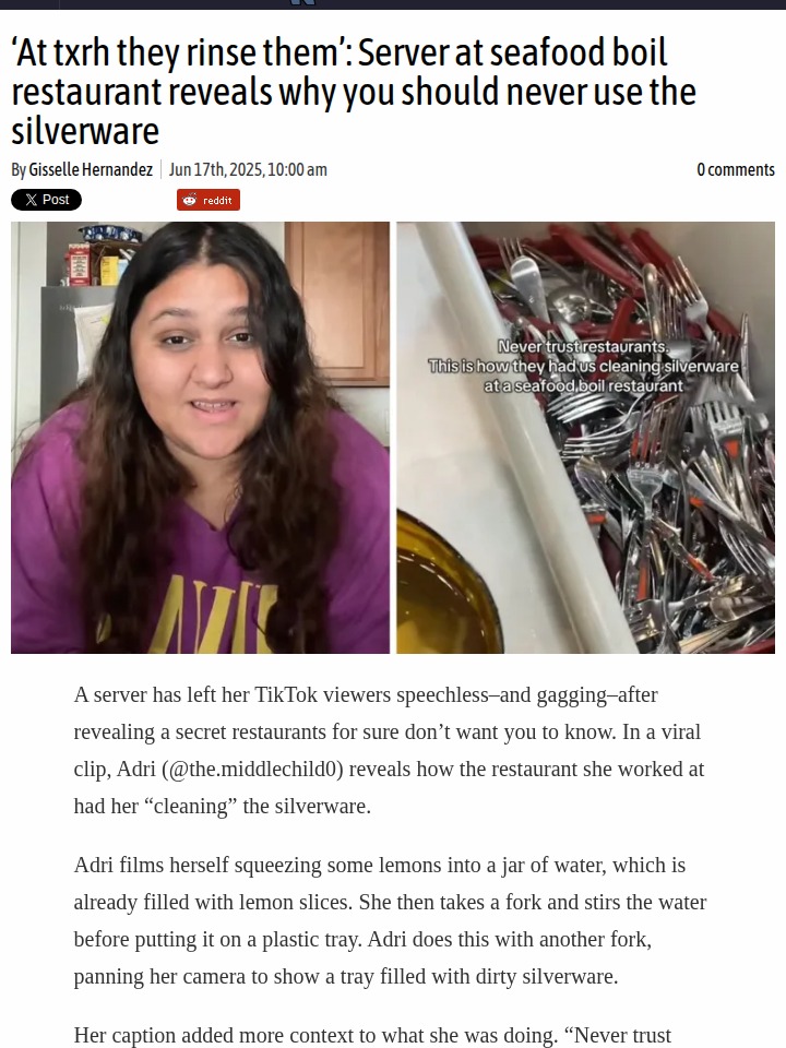 Silverware Scandal at Seafood Spot 😳
