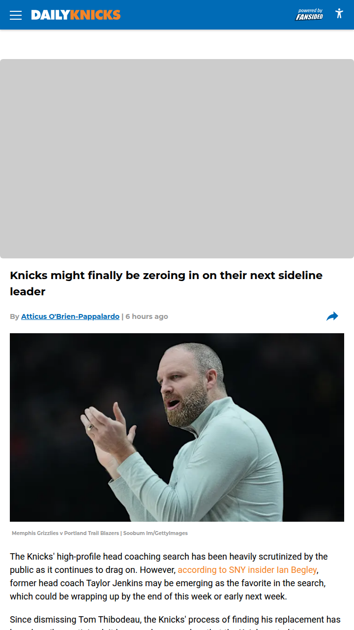 Is Jenkins the Knicks’ Next Bench Boss?
