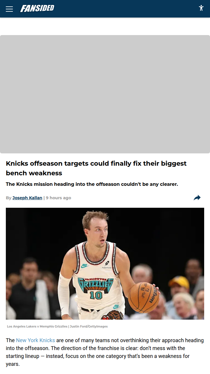 Can the Knicks Finally Fix Their Bench Woes?