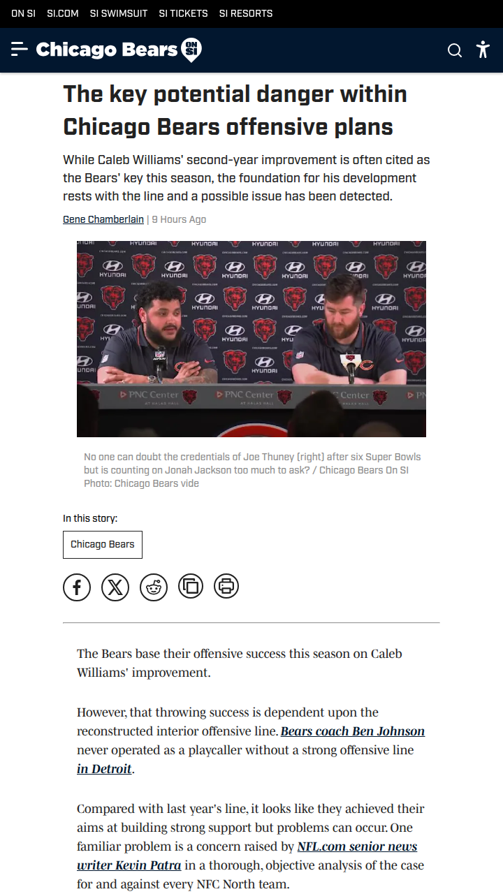 Can the Bears’ New O-Line Hold Up?