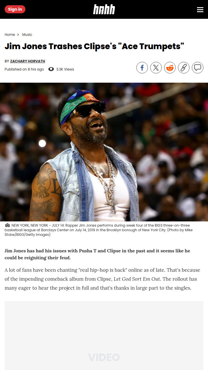 Jim Jones Shades Clipse’s Comeback 👀