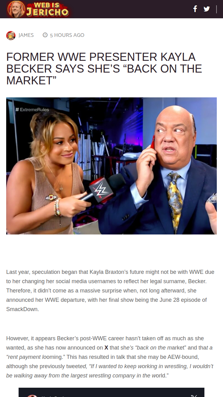 Kayla Braxton Teases Next Move After WWE Exit