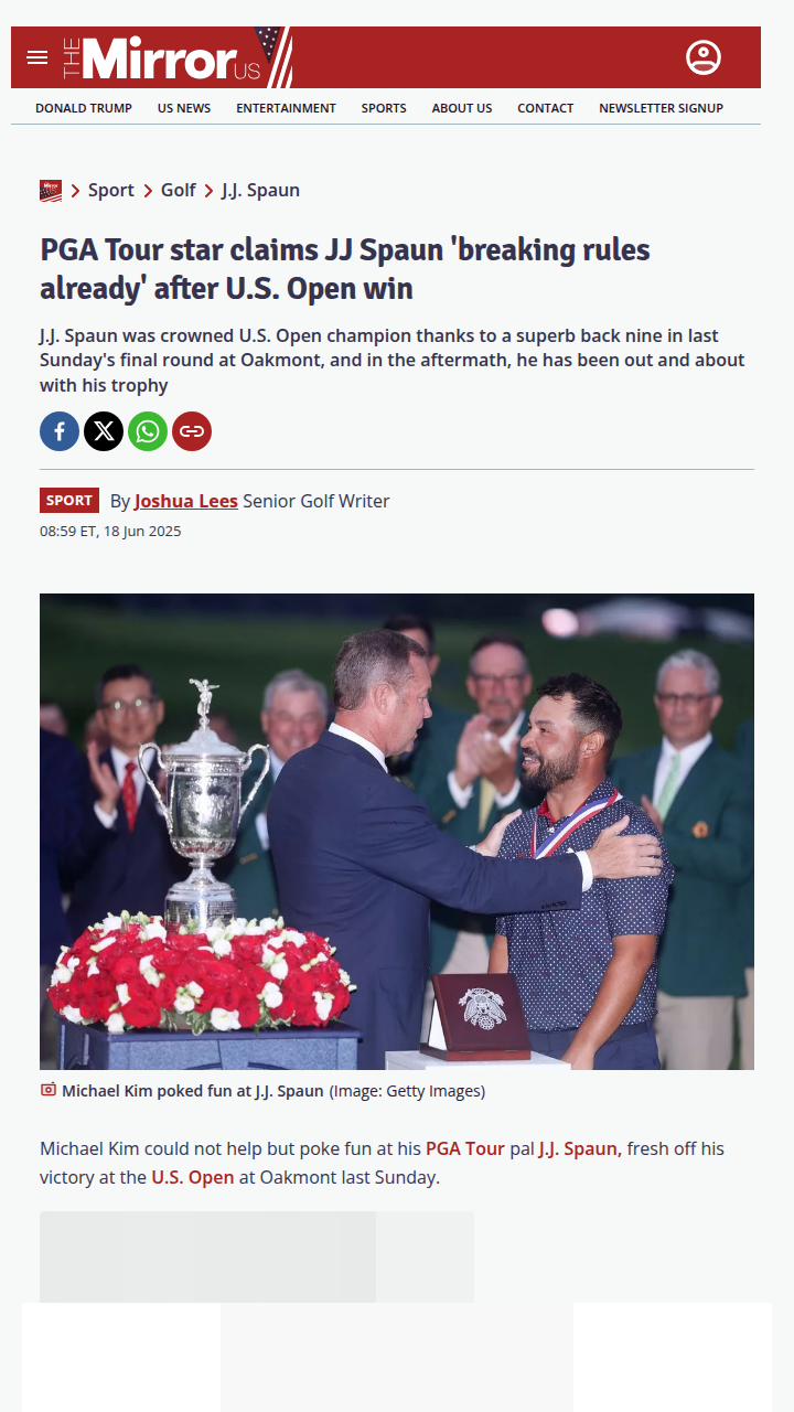 JJ Spaun Skips Meeting After Epic Win?