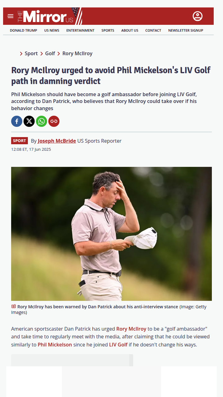 Is Rory Risking His Legacy Like Lefty?
