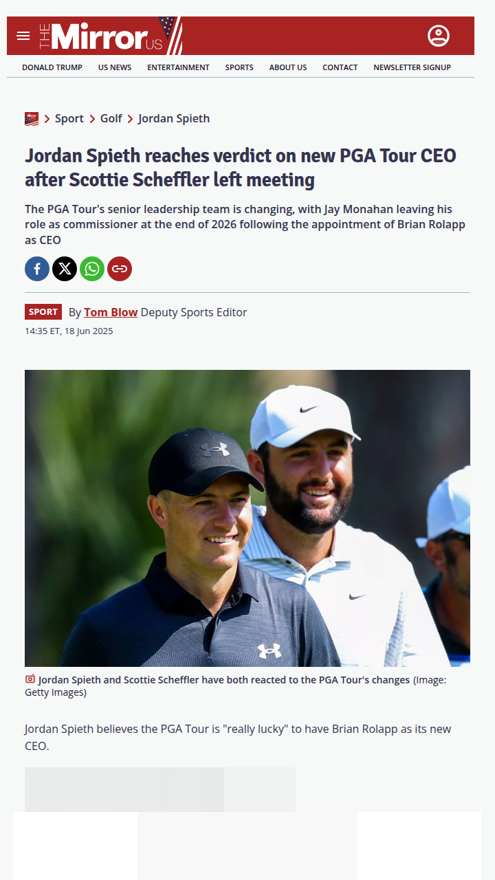 Spieth Backs Rolapp: PGA Tour’s Next Era?
