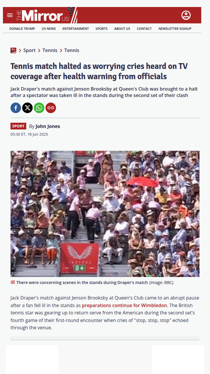 Queen’s Club Drama: Play Stopped for Fan Health