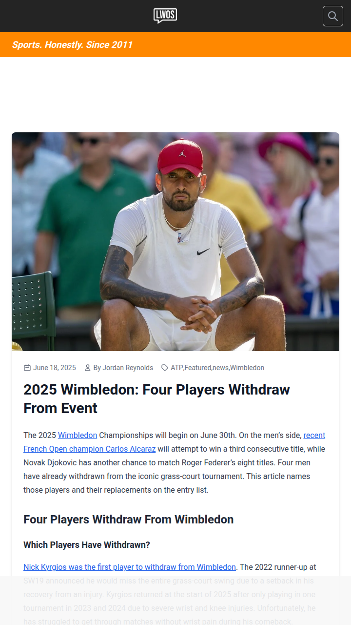 Kyrgios Out! Wimbledon Shake-Up Begins