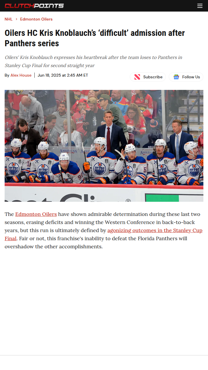 Oilers’ Heartbreak: Can They Bounce Back?