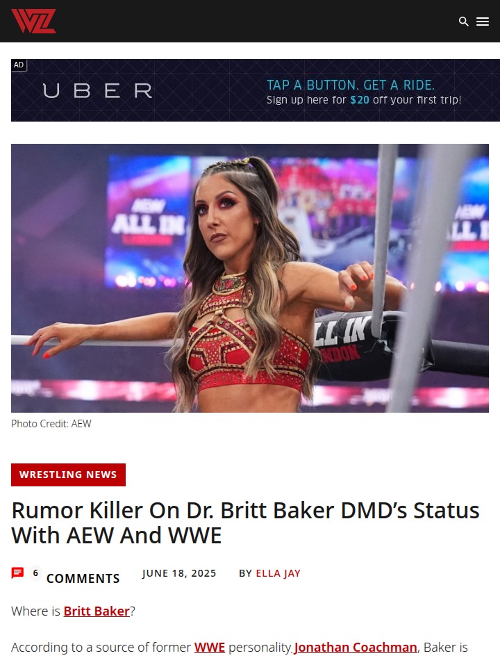 Is Dr. Britt Baker DMD WWE Bound or Staying Elite?