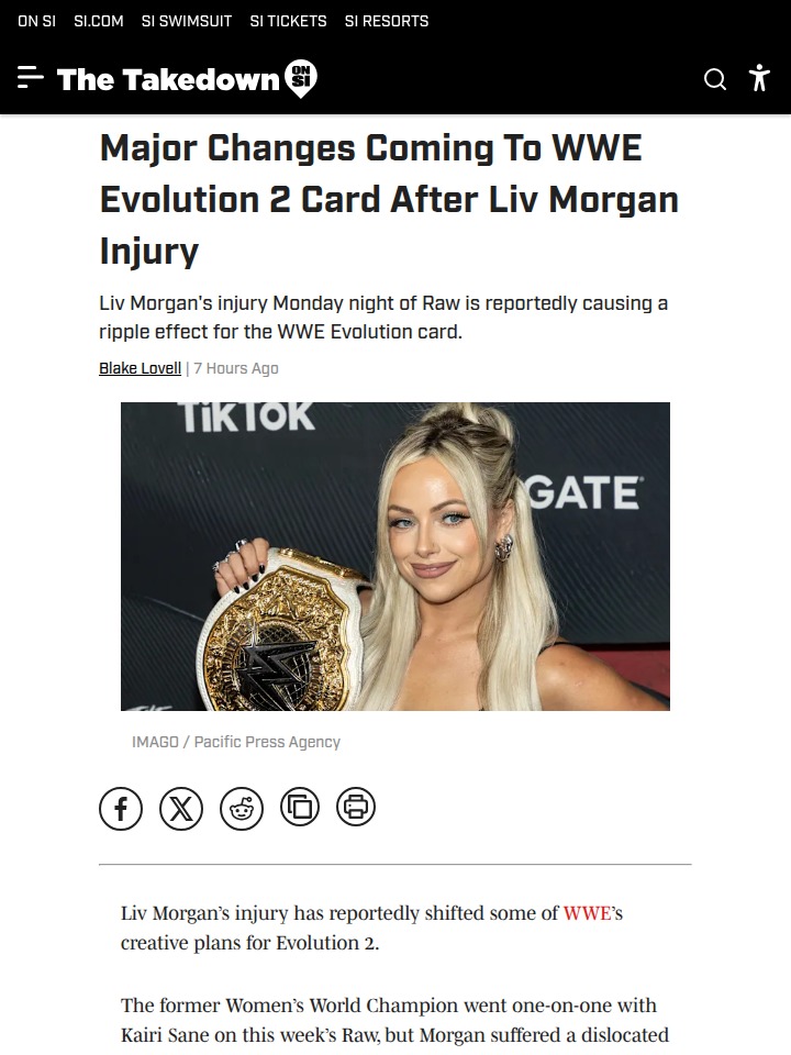 Liv Morgan Injury Shakes Up Evolution 2
