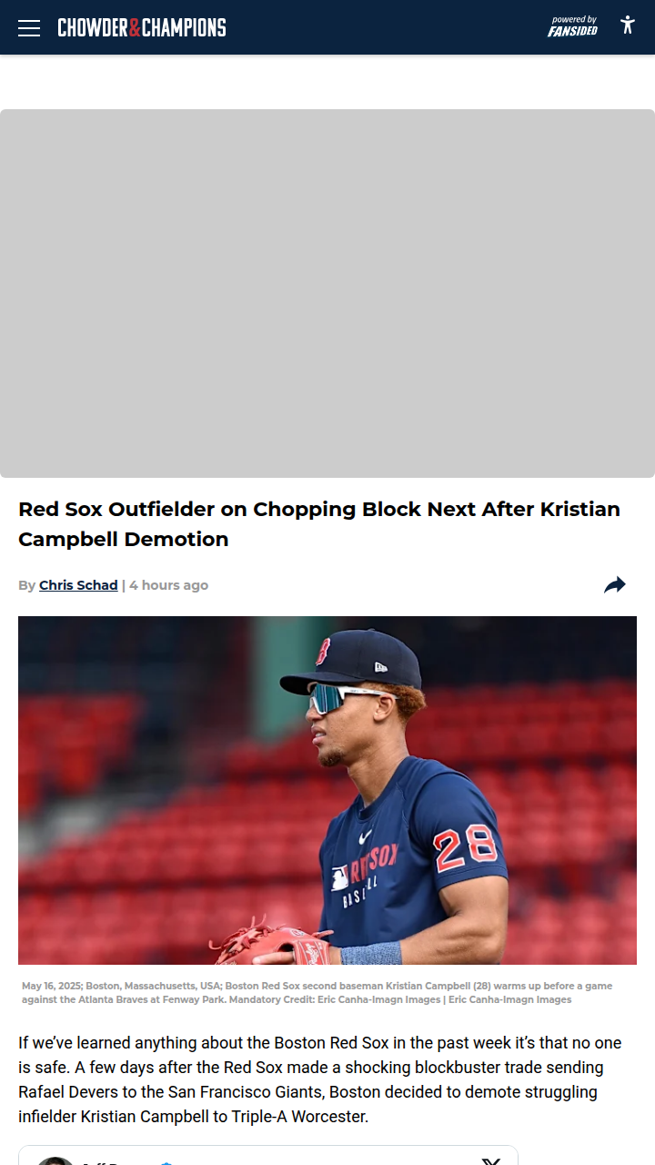 Is Roman Anthony Next on the Chopping Block?