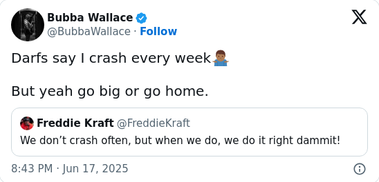 Bubba Wallace Claps Back at ‘Darfs’