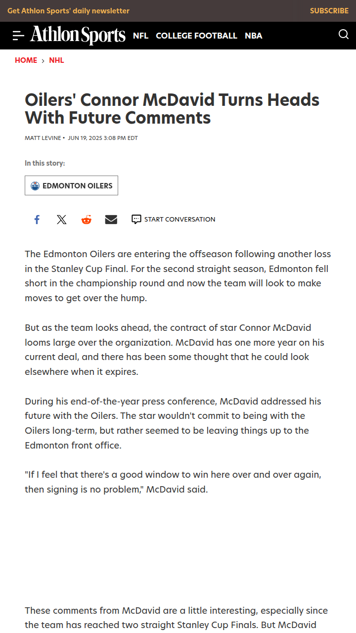 McDavid’s Future: Will the Oilers Keep Their Captain?