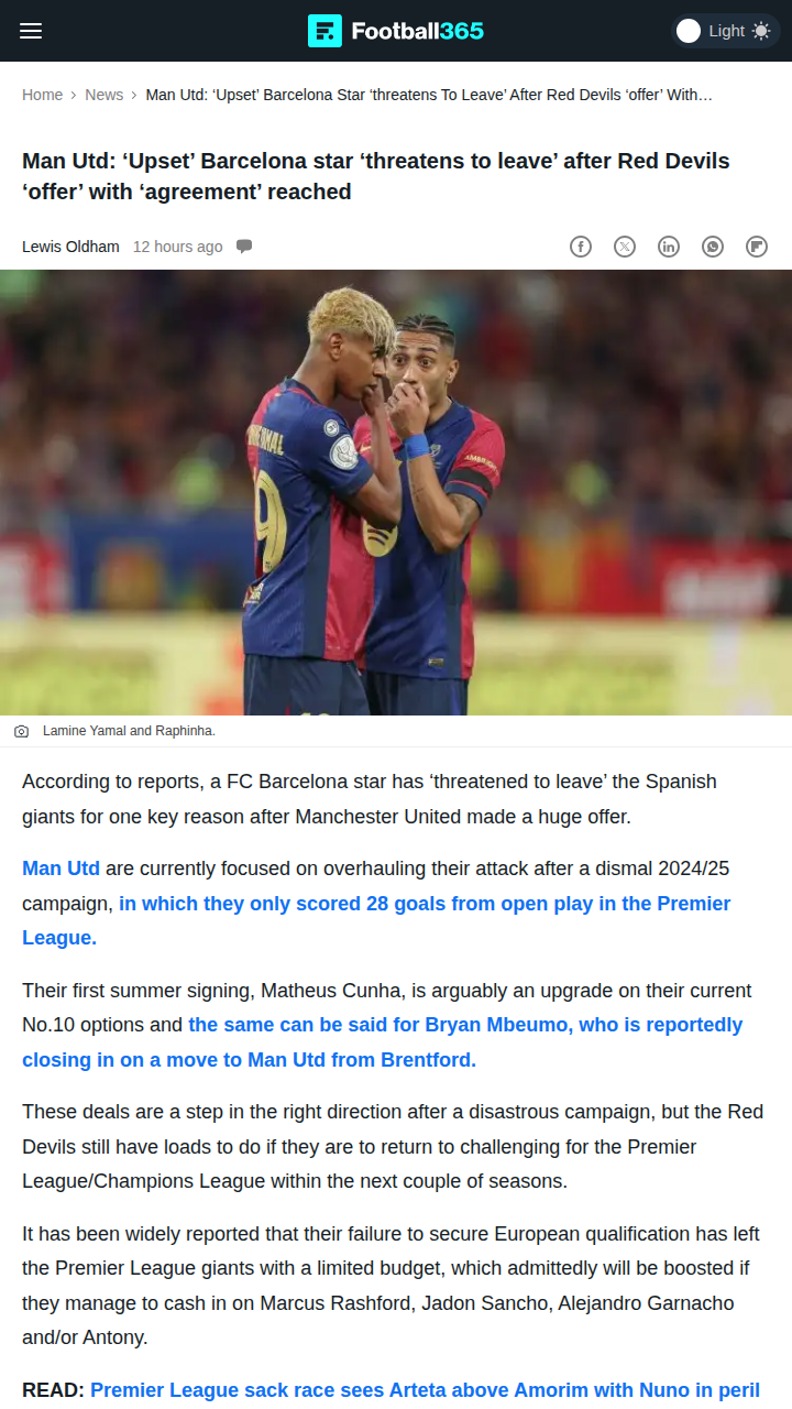 Raphinha’s Barca Frustration: United’s Chance?