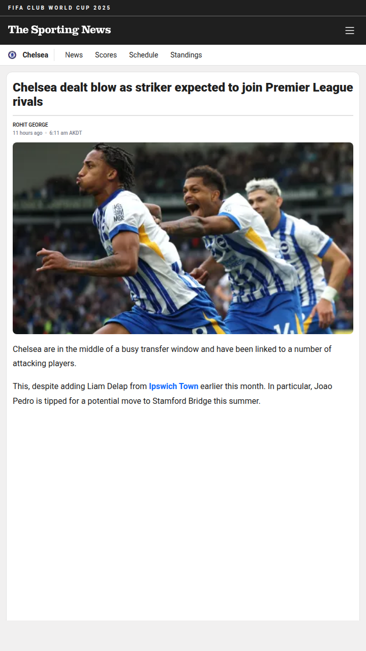 Pedro Transfer Saga: Toon or Blues Next?