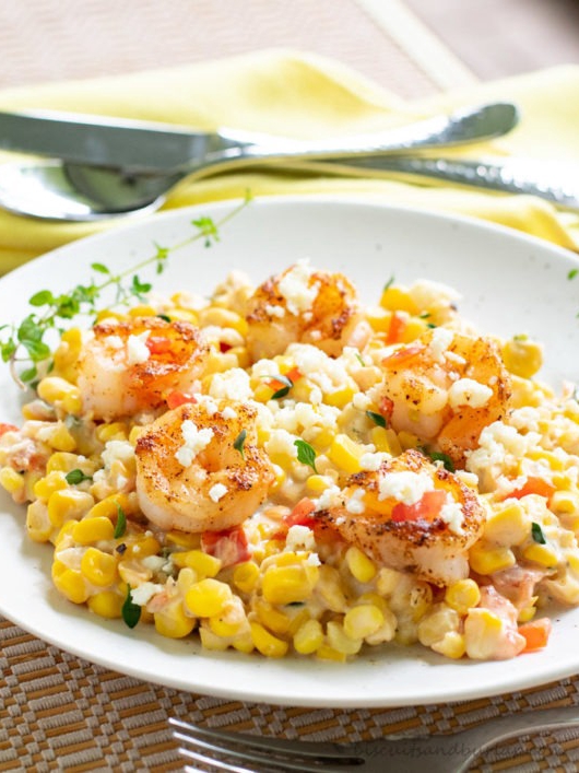 Copy Street Corn Shrimp with Creamy Corn—So Good!