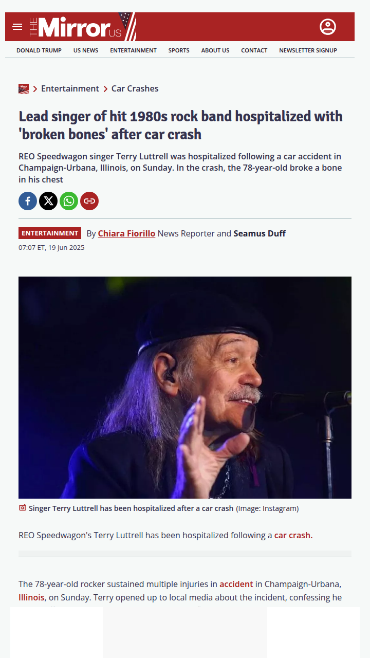 REO Legend’s Wild Night Ends in Hospital 🚑