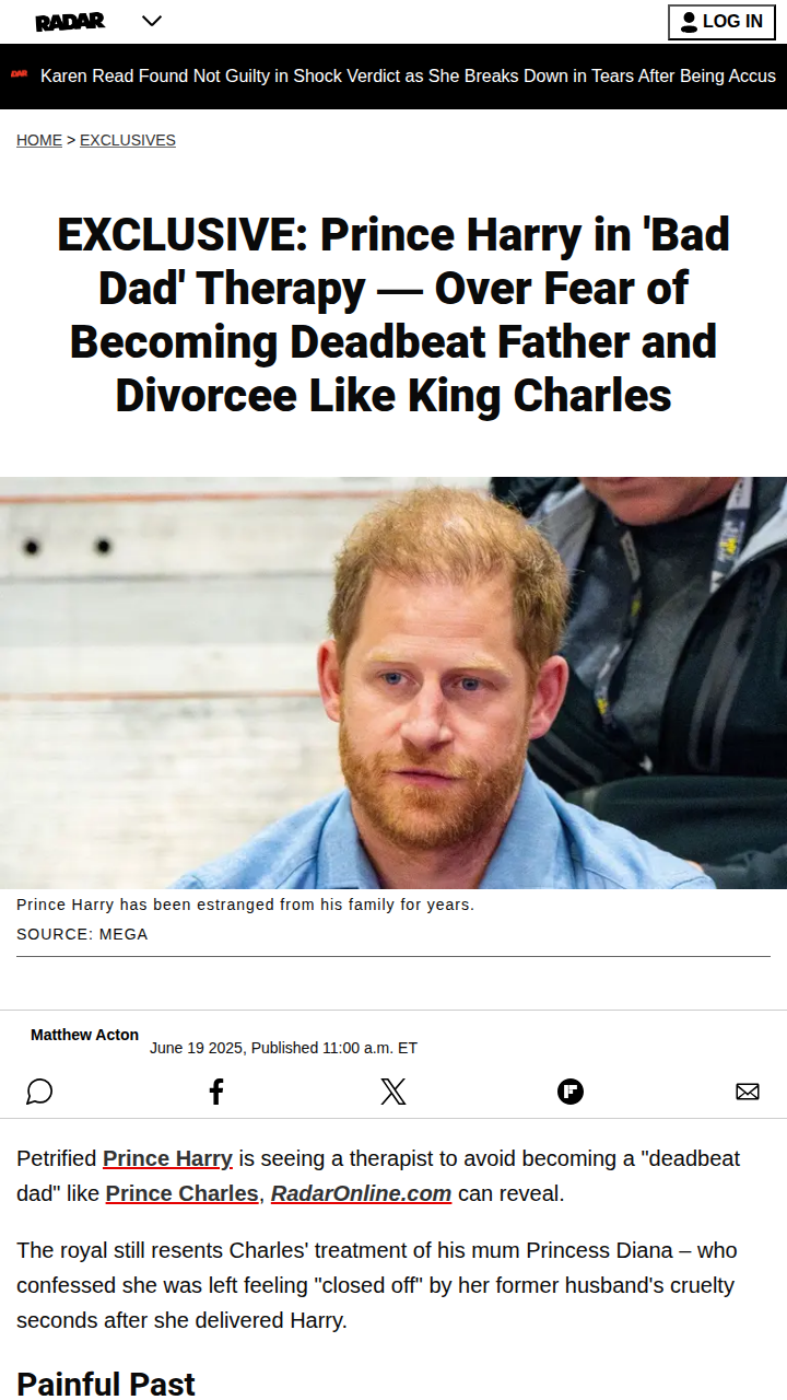 Harry’s Therapy Sparks Royal Dad Debate 👑