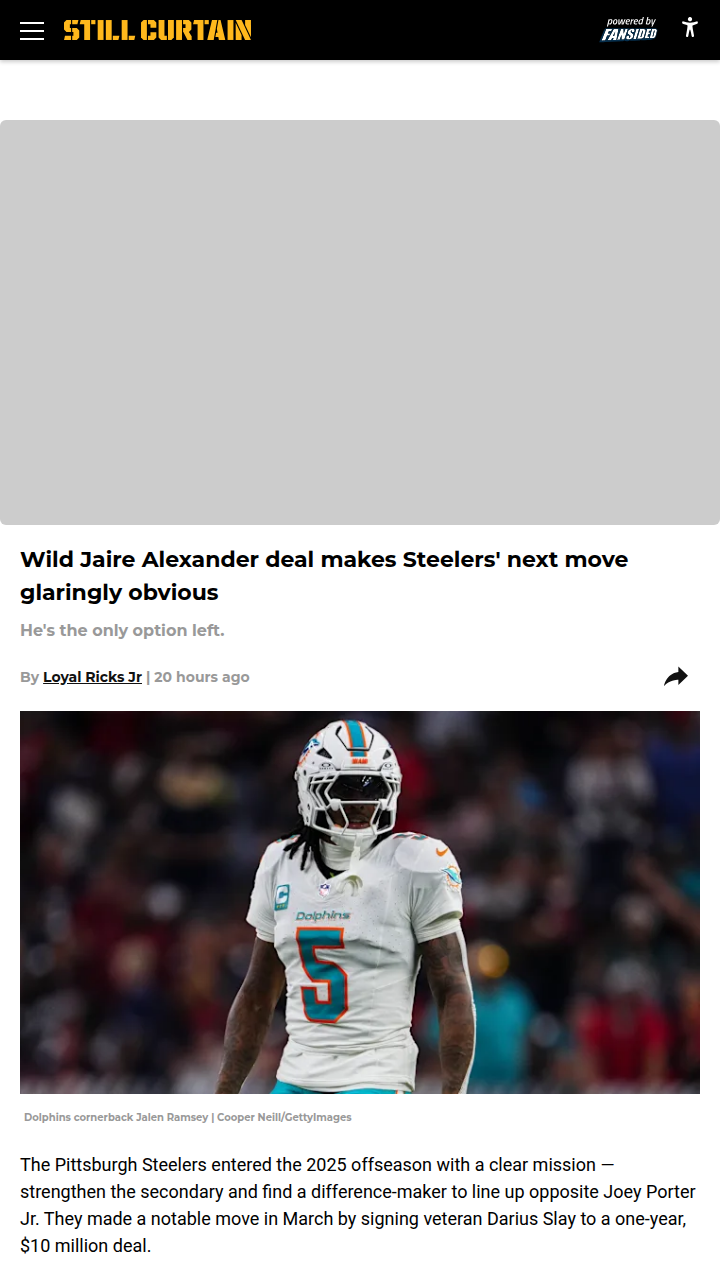 Steelers’ Next Move After Ravens Nab Jaire