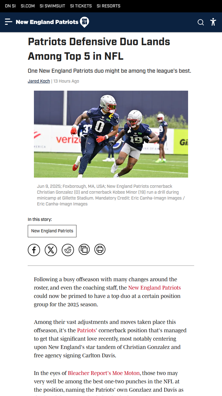 Gonzo & Davis: Pats’ New Lockdown Duo?